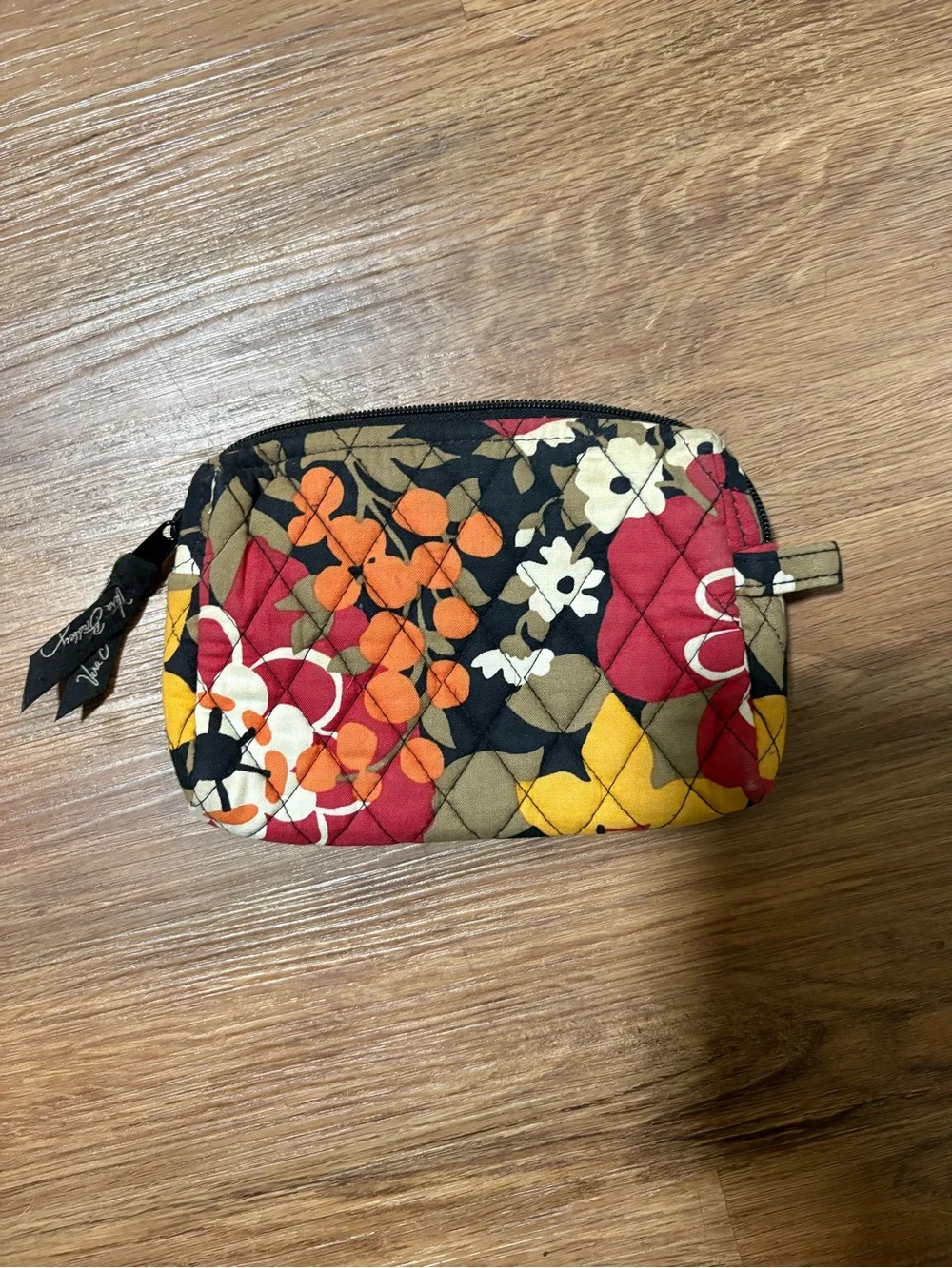 Vera Bradley Canterberry Magenta Cosmetic Bag‎ & Zip Pouch Set Retired Floral